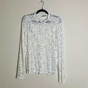 Ambiance White Lace Blouse